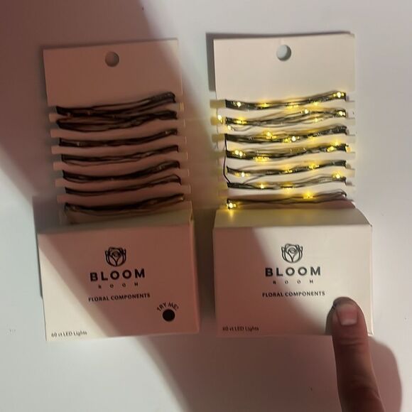 2 x Bloom Room 60 ct LED Mini Black Wire with Warm White String Lights - Picture 2 of 7